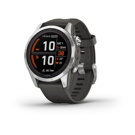Fēnix® 7S Pro Solar Edition | Silver mit grauem Armband