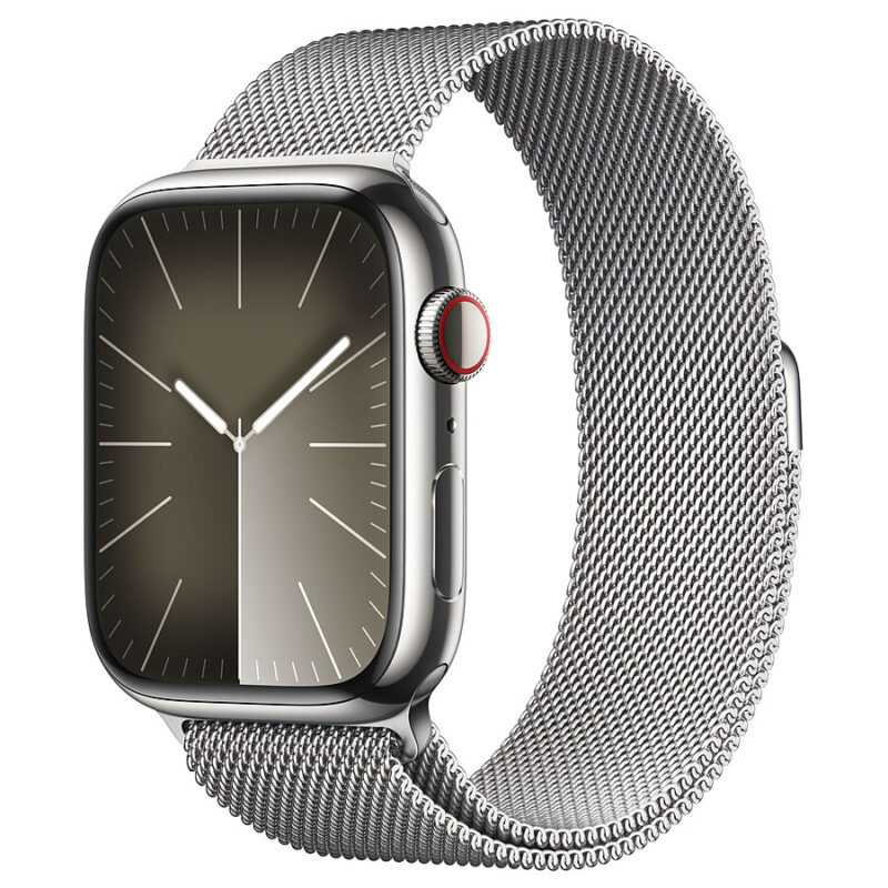 Apple Watch Series 9 GPS + Cellular – Silberner Edelstahl – Bild 2