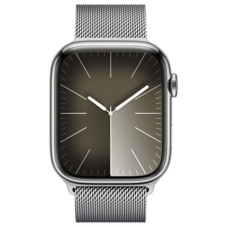 Apple Watch Series 9 GPS + Cellular – Silberner Edelstahl