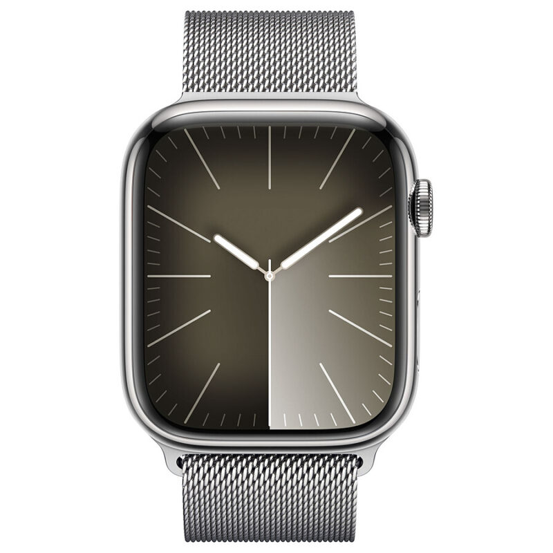 Apple Watch Series 9 GPS + Cellular – Silberner Edelstahl